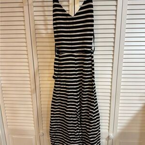 Black and White Striped Jumpsuit Size Medium
